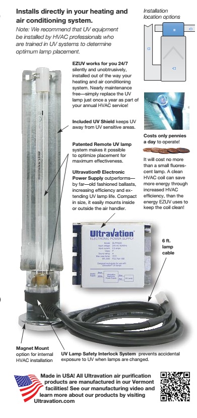 Ultravation UltraMax EZUV UMX2412-EZ-M Magnet Mount UV Kit - Click Image to Close